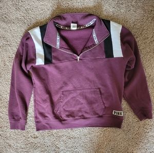 🟣 Maroon PINK VS 1/4 zip sweatshirt